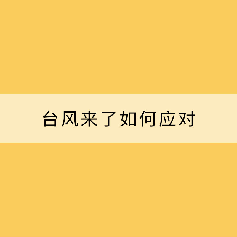 臺風(fēng)來了如何應(yīng)對?get防御自救指南助你安全避險